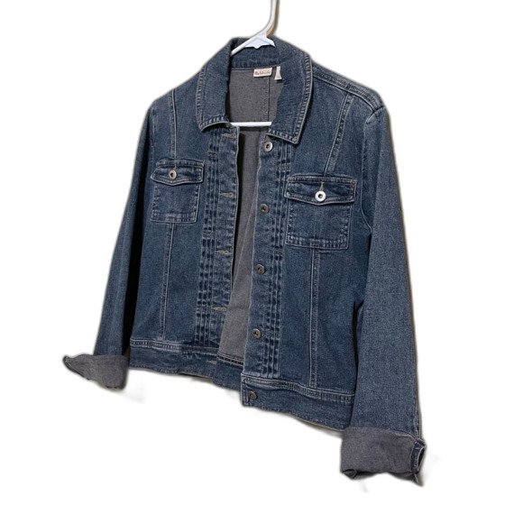Rubbish Nordstrom Denim Jean Jacket Womens Medium Blue Medium Wash Stretch Y2K - Picture 2 of 5